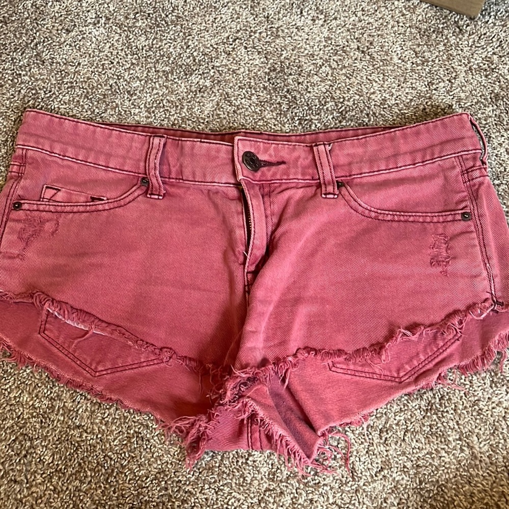 Urban outfitter bdg red shorts low rise dolphins 27w